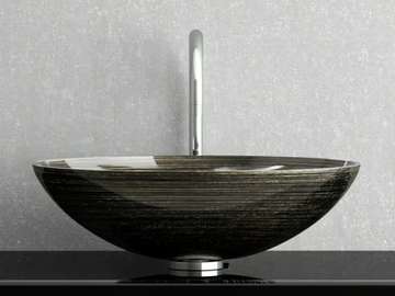FLOU - Countertop round glass washbasin by Glass Design - view 2